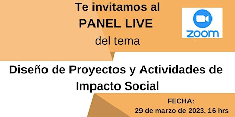 PANEL Diseño de Proyectos y Actividades de  Impacto Social