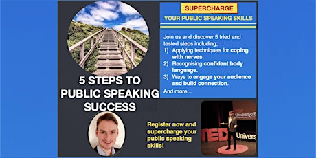 Imagem principal do evento 5 Steps to Public Speaking Success [ONLINE EVENT]