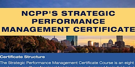 Strategic Performance Management Certificate Summer 2023
