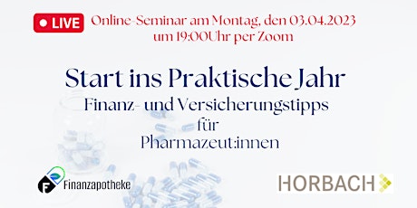 Start in Praktische Jahr - Finanz & Versicherungstipps für Pharmazeut:innen primary image