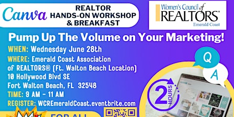 Realtor Breakfast & CANVA Workshop: "Pump Up The Volume on Your Marketing"