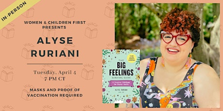 In Person Book Launch: THE BIG FEELINGS SURVIVAL GUIDE by Alyse Ruriani