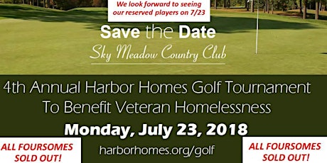 The 4th Annual Harbor Homes Golf Tournament to End Veteran Homelessness  primary image