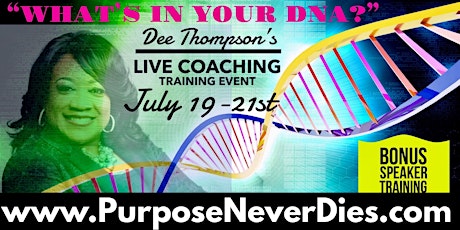 "What's in your DNA?" Live Coaching + Bonus Speaker Training Class primary image