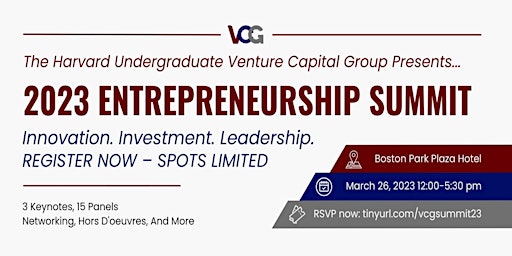 Harvard Undergraduate Venture Capital Group Entrepreneurship Summit
