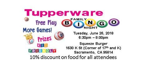 Tupperware Family Bingo Night 26 Jun 18