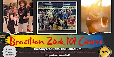 Brazilian Zouk Beginner Program @ The Palladium | Dance Classes in Houston
