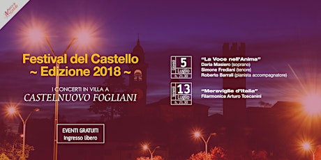 Immagine principale di Festival del Castello 2018 - I concerti in Villa a Castelnuovo Fogliani 
