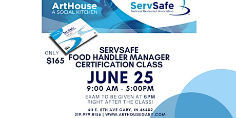 ArtHouse | ServSafe Food Handler Manager Certification Class primary image