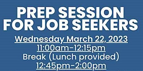 Prep Session for Job Seekers