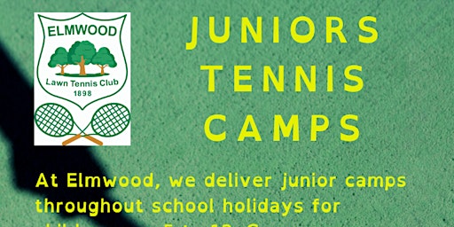 Elmwood Easter Tennis Camps - Daily sessions - WEEK 1