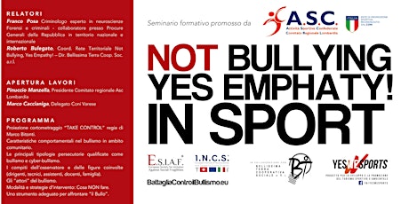 Immagine principale di Not Bullying Yes Emphaty! In Sport 