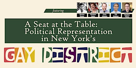A Seat at the Table:  Political Representation in New York’s “Gay District”