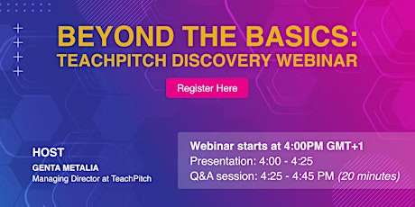 Beyond the Basics: TeachPitch Discovery Webinar primary image