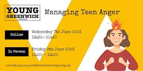 IN PERSON- Managing Teen Anger