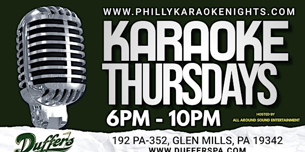 Thursday Karaoke at Duffers Tavern (Rt 352 Glen Mills - Delaware County PA)