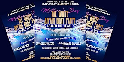 ALL WHITE AFFAIR BOAT PARTY