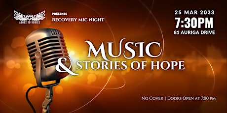 Ashes to Rubies presents Recovery Mic Night: Music & Stories of Hope