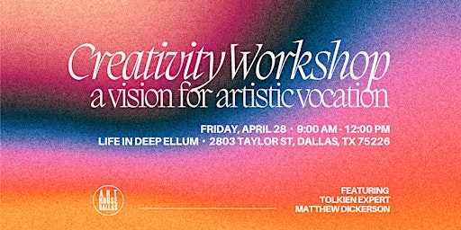 Creativity Workshop: A Vision for Artistic Vocation primary image