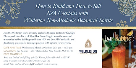 How to Build & Sell N/A Cocktails with Wilderton N/A Botanical Spirits