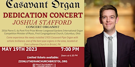 Josh Stafford, Concert Organist
