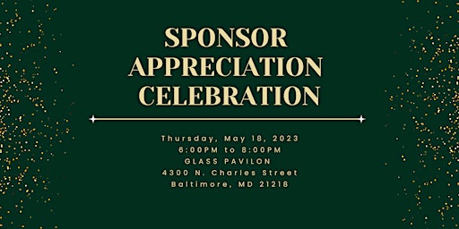 Sponsor Appreciation Celebration