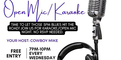 Open Mic/KARAOKE Night @ The Chameleon, featuring Cowboy Mike