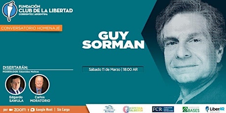 Hauptbild für Homenaje a Guy Sorman, sábado 11 de marzo, 18 hs