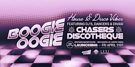Boogie Oogie Launch Party (Free b4 11PM/$20 after 11 PM) primary image