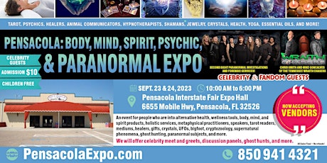 Tickets~ Pensacola: Body, Mind, Spirit, Psychic, and Paranormal