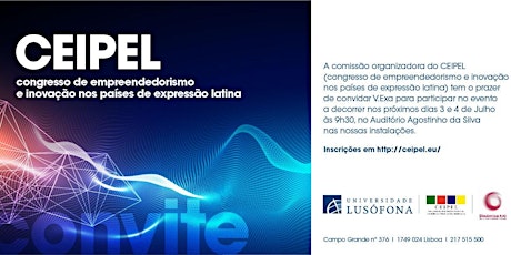 Imagem principal de CEIPEL-Congresso Empreendedorismo e Inovação nos Países de Expressão Latina