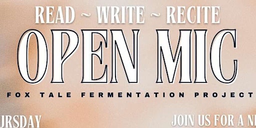 Imagem principal do evento Read, Write, Recite Open Mic