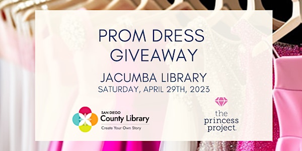 2023 Jacumba County Library Pop-Up Prom Dress Giveaway