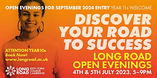 Long Road Sixth Form College Open Evenings primary image