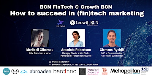 BCN FinTech Afterwork & Growth BCN: How to succeed in (fin)tech marketing