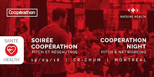 Soirée pitch & réseautage -Coopérathon santé MTL- Pitch & networking night
