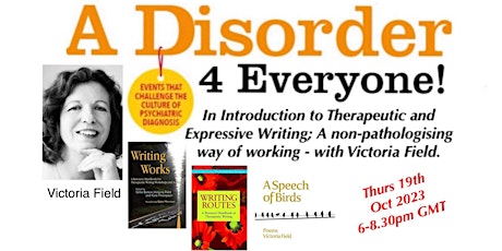 Therapeutic and Expressive Writing Workshop with Victoria Field