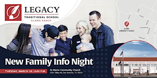 New Family Info Night - Alamo Ranch // March 28 at 6:00pm