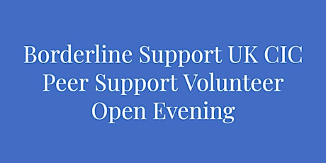 Volunteer Peer Support Open Evening