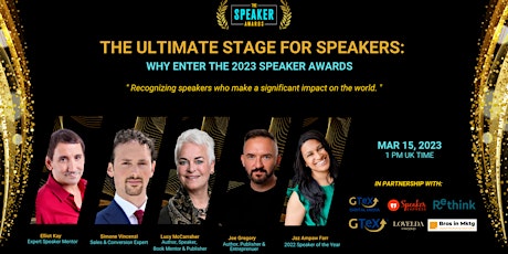 Hauptbild für The Ultimate Stage for Speakers: Why Enter 2023 Speaker Awards