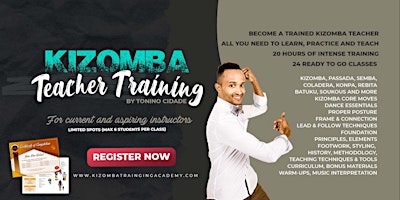 Imagem principal de Level 2 Kizomba Teacher Training + Certification / Class 01 - 2024