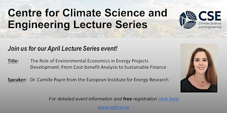 UofT Centre for Climate Science and Engineering Lecture Series - April 2023