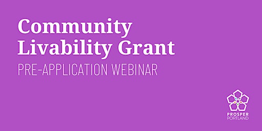 Imagem principal do evento Community Livability Grant Webinar
