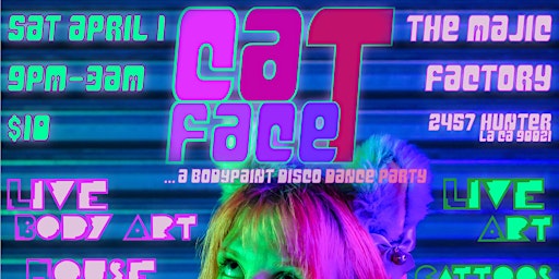 CAT FACE - A Bodypaint Disco Dance Party
