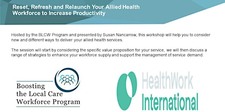 Reset, Refresh and Relaunch Your Allied Health Workforce