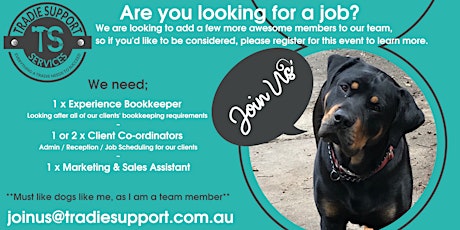 Tradie Support Services - Job Information Session (10:00am) primary image