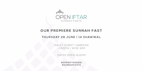 Open Iftar Sunnah Fasts June 2018 primary image