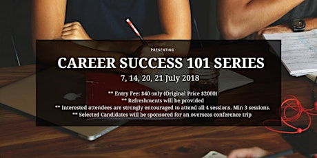 Primaire afbeelding van CAREER SUCCESS 101: TAKE THE FIRST STEP OF YOUR JOURNEY TO SUCCESS x *4 SESSIONS