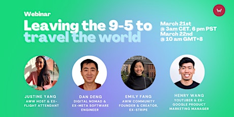 Panel: Leaving the 9-5 to travel the world | hosted by Asian Wander Women