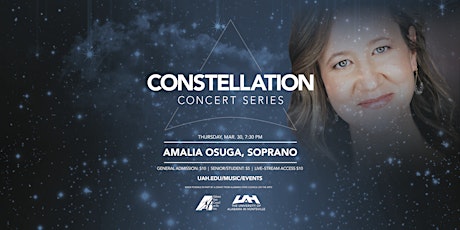 Live-stream: UAH Constellation Series presents Amalia Osuga, soprano